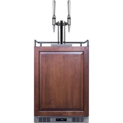 Summit 24-Inch 5.6 Cu. Ft. Built-In Nitro Coffee Kegerator – Custom Panel – SBC682PNRNCFTWIN