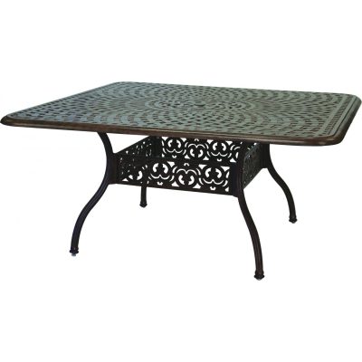 Darlee Series 60 60 X 60 Inch Cast Aluminum Patio Dining Table – Antique Bronze