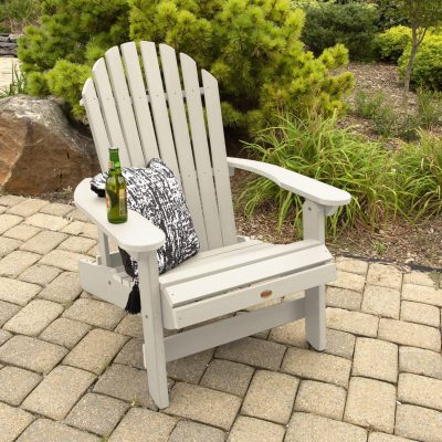 Lakeview King Dream Bay Folding & Reclining Adirondack Chair – Whitewash