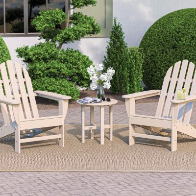 POLYWOOD Classic Adirondack 3-Piece Set – Sand