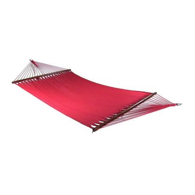 Ultimate Patio Soft-Spun Woven Rope Double Hammock – Red