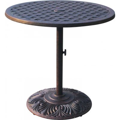 Darlee Series 30 Cast Aluminum Pedestal Patio Bar Table