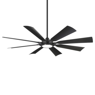 Minka-Aire Future 65-Inch 8 Blade Outdoor LED Ceiling Fan in Coal with Remote Control – F756L-CL