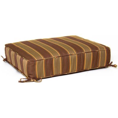 Sunbrella Davidson Redwood Small Outdoor Replacement Ottoman Cushion W/ Piping By BBQGuys Signature