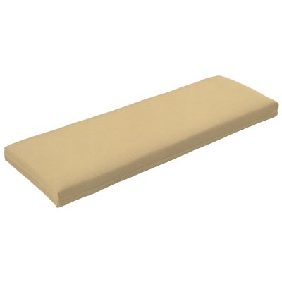 Sunbrella Canvas Wheat Small Outdoor Replacement Bench Cushion W/ Knife Edge By BBQGuys Signature