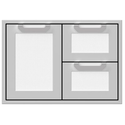 Hestan 30-Inch Double Drawer And Single Storage Door Combo – Froth – AGSDR30-WH