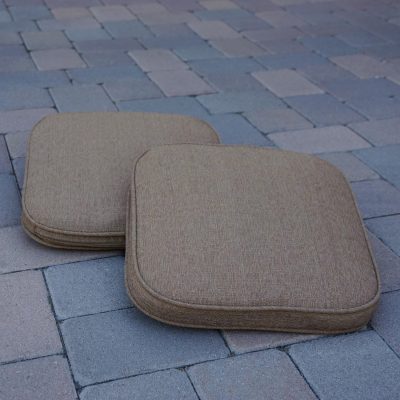 Darlee Backless Square Bar Stool Replacement Cushion – Set of 2 – Sesame