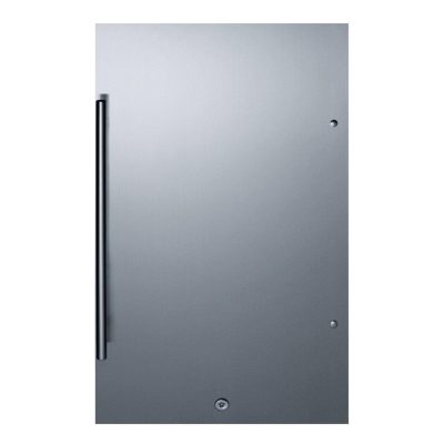 Summit Commercial 19-Inch 3.1 Cu. Ft. Shallow Depth Outdoor Rated Refrigerator – Stainless Steel Cabinet- SPR196OSCSS