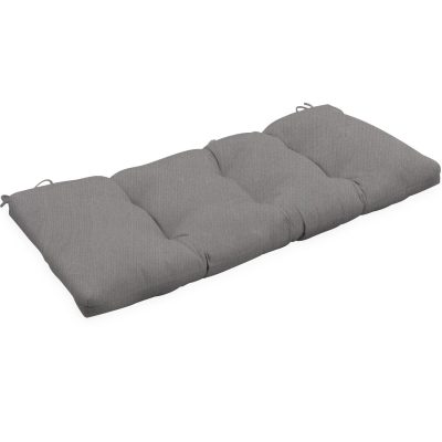 Sunbrella Canvas Charcoal Small Outdoor Replacement Bench Cushion By BBQGuys Signature