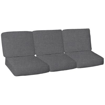 Sunbrella Cast Slate 6 Piece Large Outdoor Replacement Sofa Cushion Set W/ Piping By BBQGuys Signature