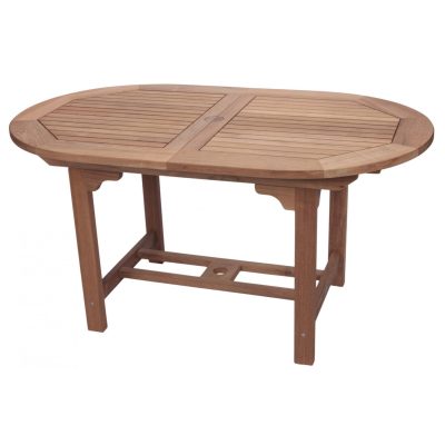 Family 60 X 35 Inch Oval Teak Patio Dining Table W/ Extension By Royal Teak Collection