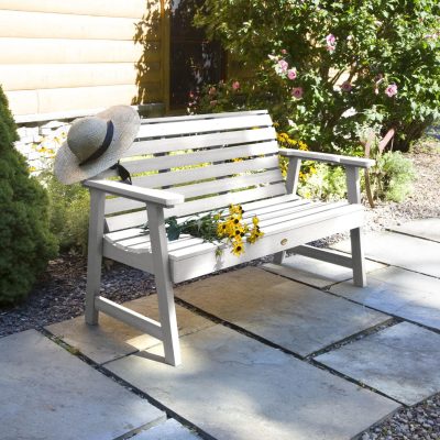 Lakeview Elm Pointe 4-Foot Garden Bench – White