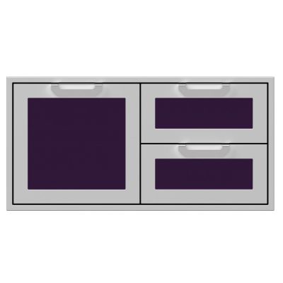 Hestan 42-Inch Double Drawer And Single Storage Door Combo – Lush – AGSDR42-PP