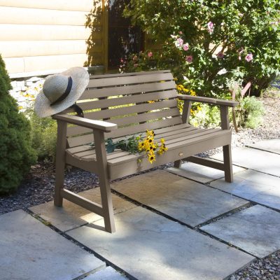 Lakeview Elm Pointe 4-Foot Garden Bench – Woodland Brown