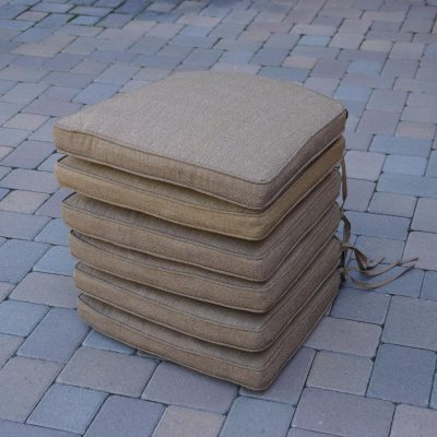 Darlee Capri Replacement Dining Chair Cushion – Set of 6 – Sesame