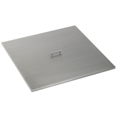 The Outdoor Plus 34-Inch Stainless Steel Square Fire Pit Cover