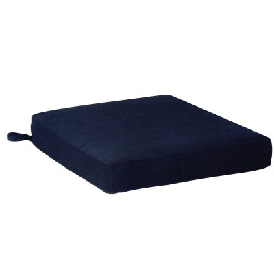 Sunbrella Canvas Navy Medium Outdoor Replacement Seat Cushion W/ Piping By BBQGuys Signature