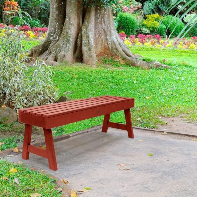 Lakeview Elm Pointe 4-Foot Picnic Bench – Rustic Red