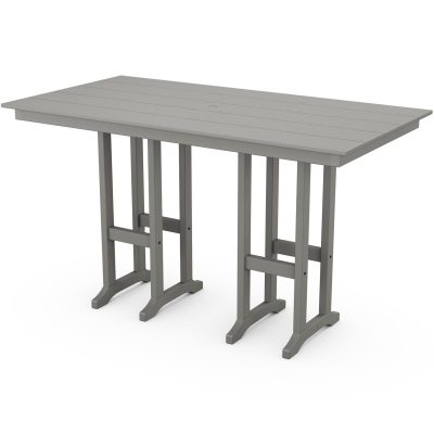 POLYWOOD Lakeside 37 X 72-Inch Farmhouse Bar Table – Slate Grey