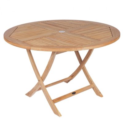 Sailor 47 Inch Round Teak Folding Patio Dining Table By Royal Teak Collection