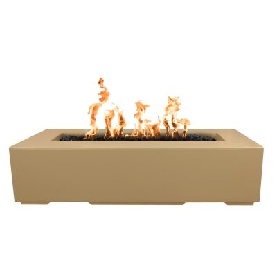 Top Fires by The Outdoor Plus Regal 48-Inch Propane Fire Pit – Brown Concrete – Electronic Ignition W/ Remote