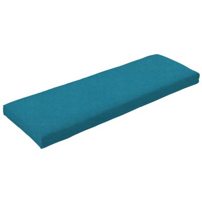 Sunbrella Spectrum Peacock Small Outdoor Replacement Bench Cushion W/ Knife Edge By BBQGuys Signature