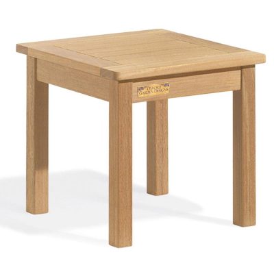 Classic 17 1/2 Inch Natural Teak End Table By Oxford Garden