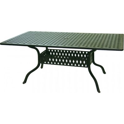 Darlee Series 30 92 X 42 Inch Cast Aluminum Patio Dining Table