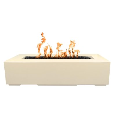 Top Fires by The Outdoor Plus Regal 48-Inch Propane Fire Pit – Vanilla Concrete – Electronic Ignition W/ Remote