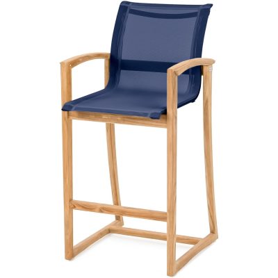 Capri Sling Bar Chair in Navy By Teak + Table