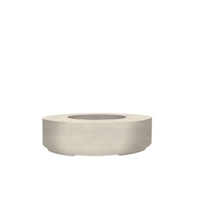 Stoneview 80 Inch Round GFRC Concrete Propane Fire Bowl in Coastal By Lakeview Outdoor Designs