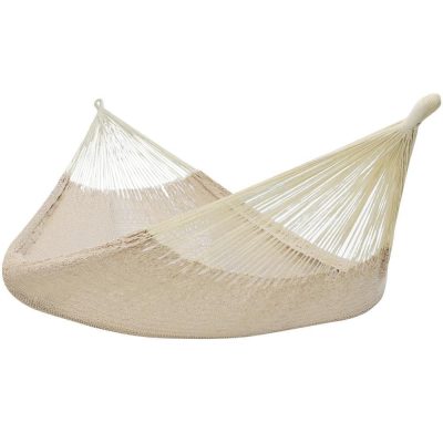 Ultimate Patio Handwoven XXL Thick Cord Mayan Family Hammock – Natural