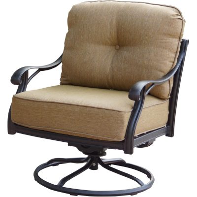 Darlee Nassau Cast Aluminum Swivel Rocker Patio Club Chair