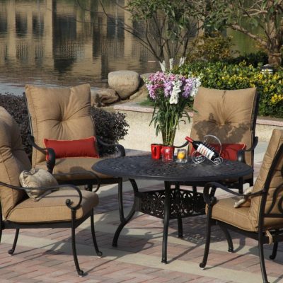 Darlee Santa Anita 5 Piece Cast Aluminum Patio Dining Set