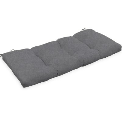 Sunbrella Cast Slate Small Outdoor Replacement Bench Cushion By BBQGuys Signature