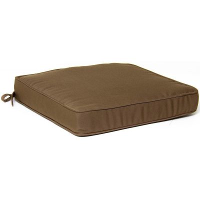 Sunbrella Canvas Cocoa Medium Outdoor Replacement Seat Cushion W/ Piping By BBQGuys Signature