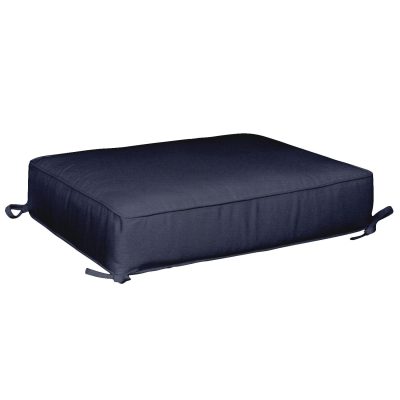 Sunbrella Spectrum Indigo Medium Outdoor Replacement Ottoman Cushion W/ Piping By BBQGuys Signature