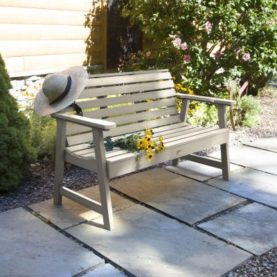 Lakeview Elm Pointe 4-Foot Garden Bench – Whitewash