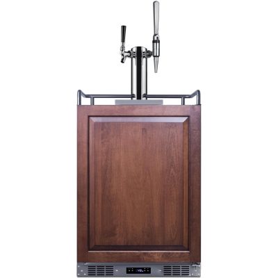 Summit 24-Inch 5.6 Cu. Ft. Built-In Cold Brew/Nitro Coffee Kegerator – Custom Panel – SBC682PNRCMTWIN