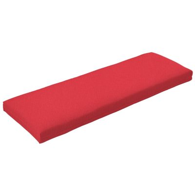 Sunbrella Canvas Jockey Red Small Outdoor Replacement Bench Cushion W/ Knife Edge By BBQGuys Signature