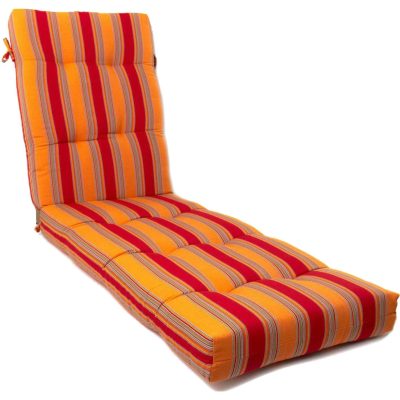 Sunbrella Bravada Salsa Long Outdoor Replacement Chaise Lounge Cushion By BBQGuys Signature