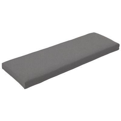 Sunbrella Canvas Charcoal Small Outdoor Replacement Bench Cushion W/ Knife Edge By BBQGuys Signature