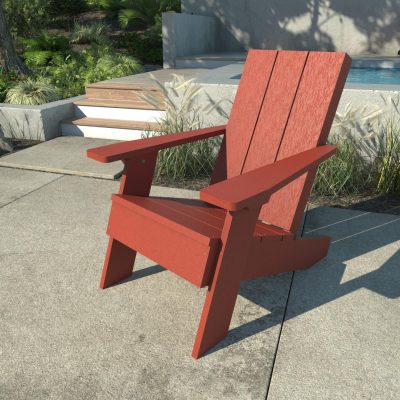 Lakeview Classical Cove Modern Adirondack Chair – Rustic Red