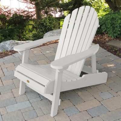 Lakeview Dream Bay Folding & Reclining Adirondack Chair – White