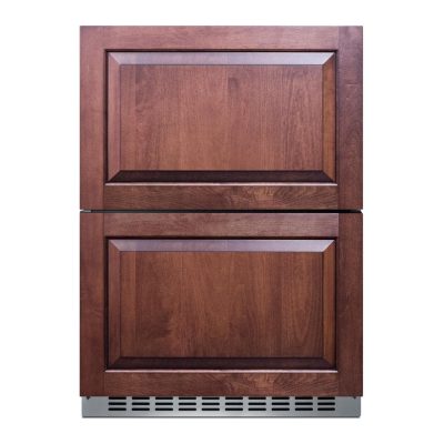 Summit 24-Inch 3.32 Cu. Ft. 2-Drawer Refrigerator-Freezer, ADA Compliant – Custom Panel – ADRF244CSS