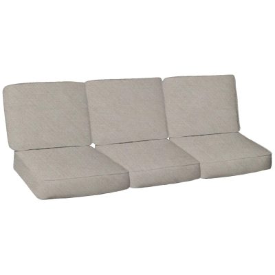 Sunbrella Cast Ash 6 Piece 6 Piece Large Outdoor Replacement Sofa Cushion Set W/ Piping By BBQGuys Signature