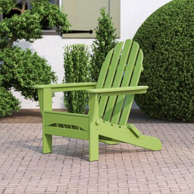 POLYWOOD Classic Folding Adirondack Chair – Lime