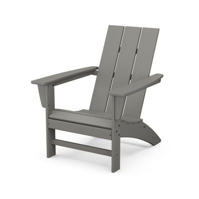 POLYWOOD Modern Adirondack Chair – Slate Grey