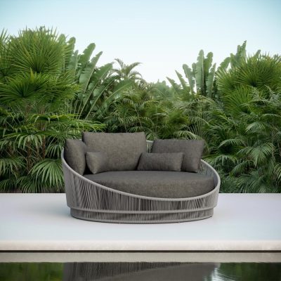 Palma Woven Rope Daybed in Mocha /Midnight by Azzurro Living