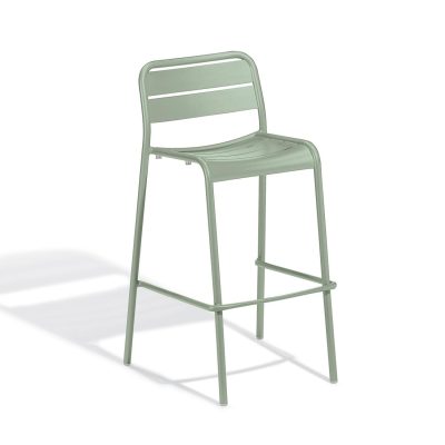 Kapri Aluminum Bar Stool in Sage By Oxford Garden